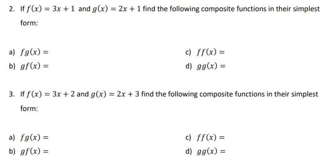 forming composite functions